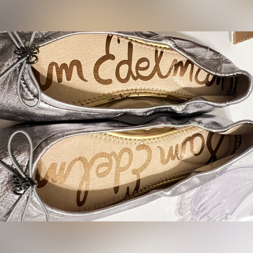 Sam Edelman FELICIA BALLET FLAT Women's Silver Ballet Flats - Picture 6 of 9